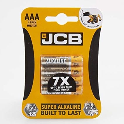 JCB, AAA Super Alkaline Batterien (4 Stück)