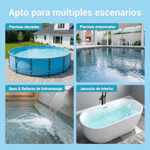 2 in 1 Cordless Pool Vacuum Cleaner, Rechargeable Pool Cleaner with 60 Min Autonomy, Suction 32 L/min, Ideal for Detachable Pools, Above Ground Pools, SPA and Whirlpool