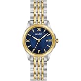 Bulova Women's Classic Stainless Steel Watch and Mother of Pearl Dial