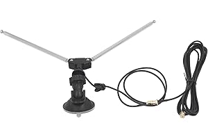 Multipurpose Dipole Antenna Kit for Receiver - Includes 60 cm RG174 Coaxial Cable with SMA Male Connector - VHF and UHF Cover