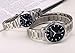 Valentines His and Hers Pair Watches - fq240 Men's Women's Silvery Stainless Steel Dress Wristwatches,Simple Style,Black Face,Set of 2