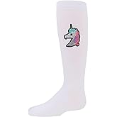 MeMoi Girls' Glitter Unicorn Knee-High Socks