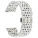 TRUMiRR for Samsung Galaxy Watch 46mm Bands, 22mm Solid Quick Release Watch Band Metal Stainless Steel Butterfly Buckle Strap for Gear S3 Classic Frontier, Gear 2 R380 R381 R382 Smartwatch,Silver