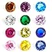 RUBYCA Mix Color Round Birthstone Crystal Glass Floating Charms fit Living Memory Locket 5mm 12 Pcs