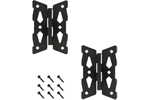 Advantage Industries 8" Decorative Contemporary Butterfly Hinge (Pairs) | for Wood Fences | Zinc-Painted Steel with Powder-Co