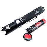 Wowtac A1S BSS TAC V2 LED Flashlight, Pocket-Sized LED Torch 1150 Lumens CREE LED, IPX7 Water Resistant, 5 Modes Low/Mid/High/Trubo/ Strobe for Indoors and Outdoors(Camping,Hiking, Cycling Use)