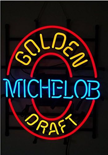 Old Vintage Michelob Golden Draft Real Neon Glass Light Handicrafted Real Glass Tube19x15 The Fastest