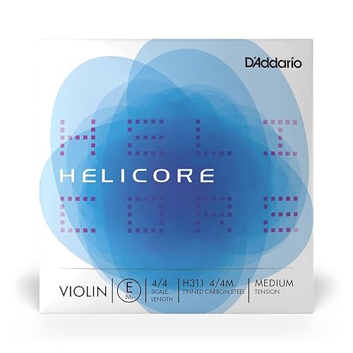 D'Addario Helicore 4/4 Size Violin String - Plain Steel E String - H311 4/4M - E String Only - Medium Tension
