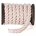 Ravenox Fms Natural Twisted Cotton Rope | (Natural White)(1 Inch x 25 Feet) | Made in The USA | Strong Triple-Strand Rope for Sports, Décor, Pet Toys, Crafts, Macramé & Indoor Outdoor Use