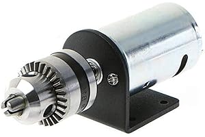 555 Motor Lathe with Miniature Hand Drill Chuck and Mounting Bracket DIY Tool DC 12V-36V