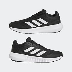 adidas Run Falcon 3.0 Shoe, Black/White/Black, 4.5