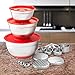 Chef's Star 17 Piece Stainless Steel Mixing Bowl Set - Anti Slip Silicone Base 3 Stainless Steel Bowls With Lids - 4 Measuring Cups & Spoons 3 Interchangeable Graters