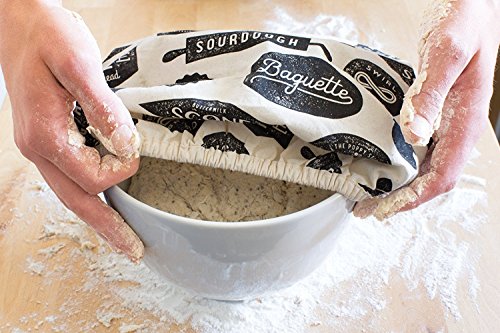3-Piece Baking Set – Now Designs Bakeshop Cotton Dough Riser Bowl Cover, Danish Bread Dough Whisk, Matfer Multipurpose Flexible Bowl Scraper - Bundle