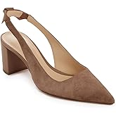 Juliet Holy Womens Pumps Pointed Toe Slip on Slingback Cute Bowknot Classic Chunky Block Heels