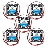 WINSINN 40mm Fan 5V Dual Ball Bearing Brushless 4010 40x10mm for Cooling PC North South Bridge Chip - High Speed (Pack of 5Pcs)