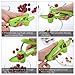 OMorc Cherry Pitter, Cherry Stoner with Food-Grade Silicone Cup, Space-Saving Lock Design and Lengthened Splatter Shield Dishwasher Safe