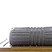 Bare Cotton Luxury Hotel & Spa Towel 100% Genuine Turkish Cotton Towel Set Bath Towel, Striped, Gray, Set of 4