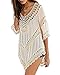 JOYEBUY Sexy Womens Crochet Hollow Out Swimwear Beachwear Bikini Cover-ups (S-M, Beige)