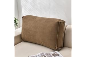 Couch Back Cushion Pillow for Sofa Replacement - Lumbar Support Cushions with Removable Velvet Cover, Back Support Reading Pi