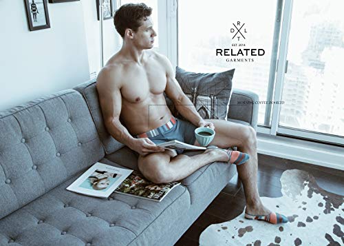 Related Garments Men's Matching Underwear and Sock Set, 6 Piece (2 Pack), Boxer Briefs, No Show and Mid Calf Crew Casual Dress Socks, Colorful Modern Trendy Gift - Thumbnail 5
