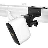 OkeMeeo Gutter Mount for eufyCam 2C/2C Pro/3C/Arlo Pro 5S/Arlo Essential/for Wyze Cam Pan V3 and More, No-Drill Security Camera Mount (Black, 1 Pack)
