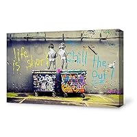 Canvas Wall Art Banksy Canvas Prints Home Artwork Decoration for Living Room,Bedroom - 12x18 inches