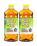 Pine Sol Concentrated Multi-Surface Cleaner and Deodorizer, Lemon Fresh Scent, 2 Count, 64 ounces Total (Packaging May Vary)