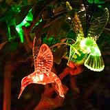 10 Color Changing LED Hummingbird Solar Outdoor Garden & Patio String Lights