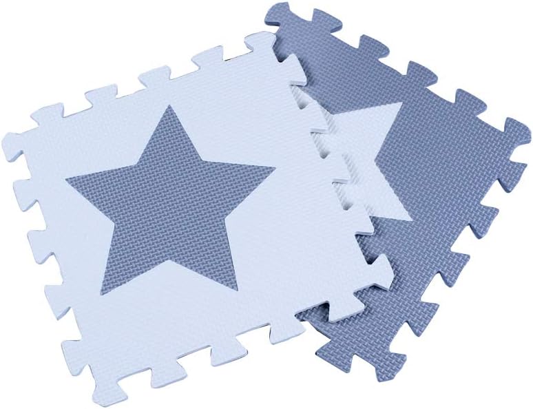 9 Grey Interlocking Foam Baby Play Mat Star Tiles Play Mats. Each