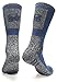 MIRMARU M203-Men's 5 Pairs Multi Performance Outdoor Sports Hiking Trekking Crew Socks (Black,Char,Olive,Blue,Red)