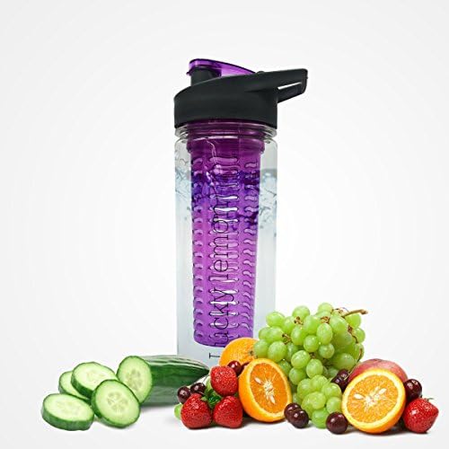 Lucky Lemon Fruit Infused Water Bottle Is a 100% BPA Free, Water Bottle Infuser Has Tritan Plastic, Fruit Infused Bottle Is 26 Oz OR 30 Oz with Multiple Colors to Choose From