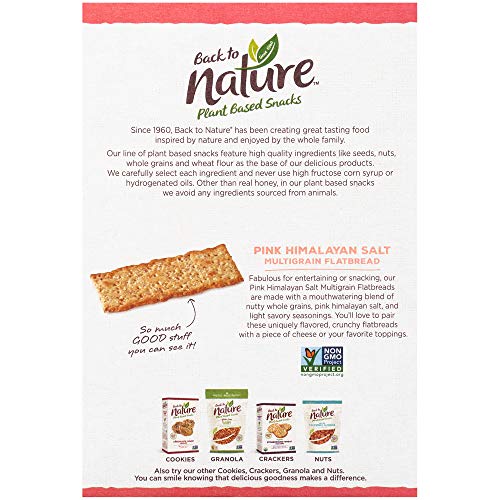 BACK TO NATURE CRACKERS, NON-GMO PINK HIMALAYAN MULTIGRAIN FLATBREAD, 5.5 OUNCE