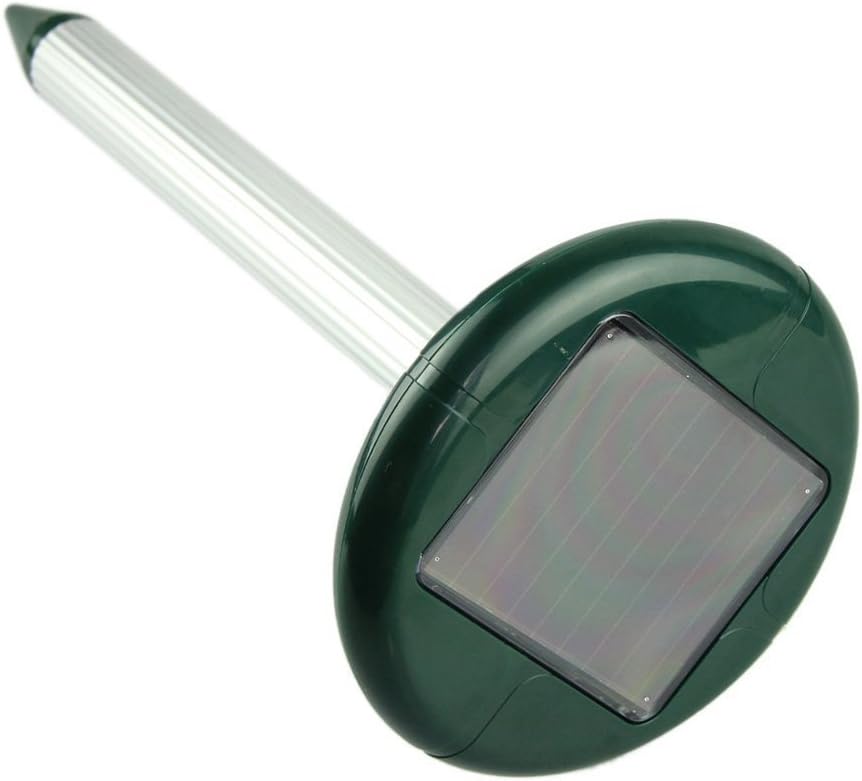 Wenshu 2 pack Solar Powered Pest Repeller Get Rid Of Mice Mole Mouse Snake for Outdoor Lawn Garden Yards