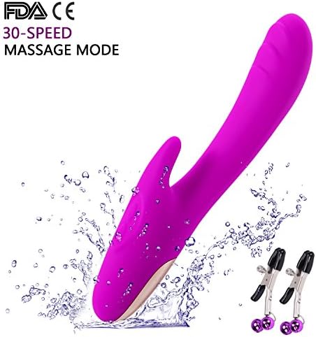 Handheld Waterproof Wand Massager - 30 Speeds Mode by Dual Powerful Motors - Medical Grade Silicone - USB Charging, Silent -Used to Relieve Muscle Pain After Exercise, Relax The Pressure.(Purple)