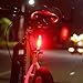 SQDeal Rechargeable USB Waterproof Bright Bicycle 5 LED 4 Mode Red Front Tail Warning Light Bike Cycling Safety Rear Flashing Alarm Lamp
