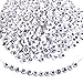DoreenBow 1500PCS White Letter Beads Acrylic Round Letter Acrylic Beads A-Z Heart and Alphabet Letter Beads for Bracelets Jewelry Making Necklaces Key Chains Jewelry (4x7mm)