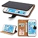 SOWOKO iPhone 6 Case, iPhone 6S Case, Leather Wallet Case Book Design with Flip Cover and Card Slots/Magnetic Closure/Stand for iPhone 6/ 6S, Black