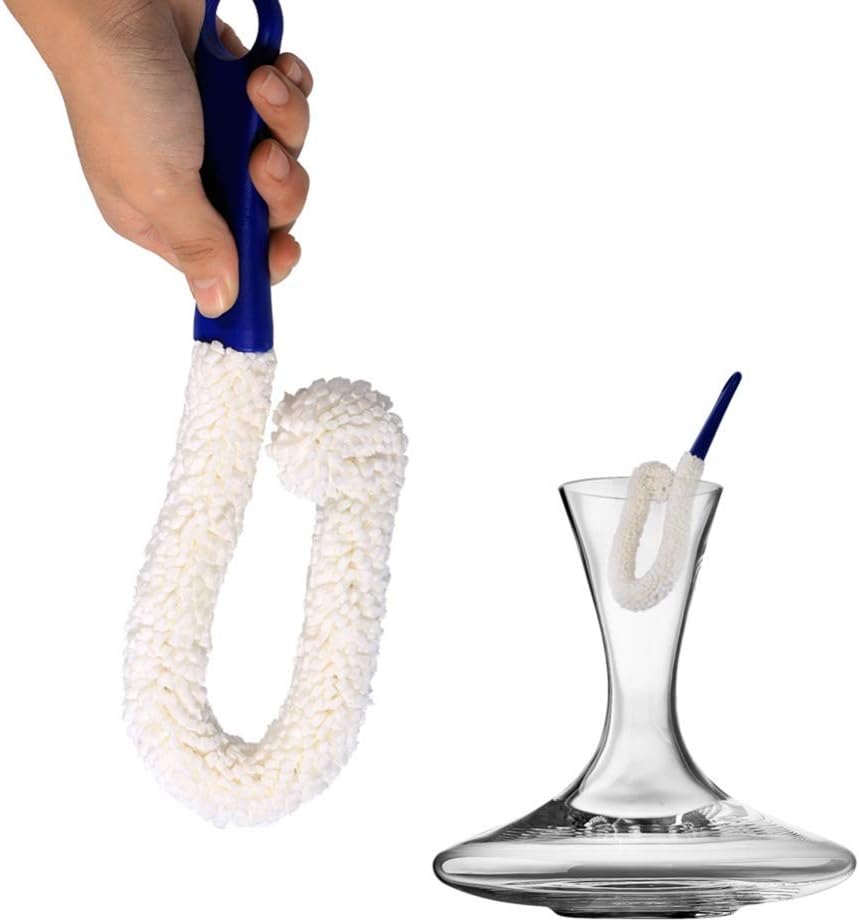 LUYANhapy9 Cup Sponge Cleaning Brush, Bendable Cleaning Foam Brush with Handle Reusable Flexible Bottle Scourer Wine Cup Goblet Cleaner Tool