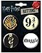 Ata-Boy Harry Potter Gryffindor, 9 3/4, Dark Mark, Muggle Set of Four 1.25