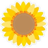 CTP Sunflower 6" Cut-Outs Learning D&eacute;cor Accents for Spring &amp; Floral Classroom Theme (Creative Teaching Press 10594)