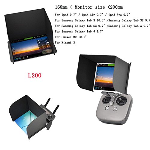 Monitor Hood, Leewa L200 Pad PGYTECH Monitor Hood Sunshade FPV for DJI MAVIC Pro/Phantom 4 Pro/Inspire/M600/OSMO