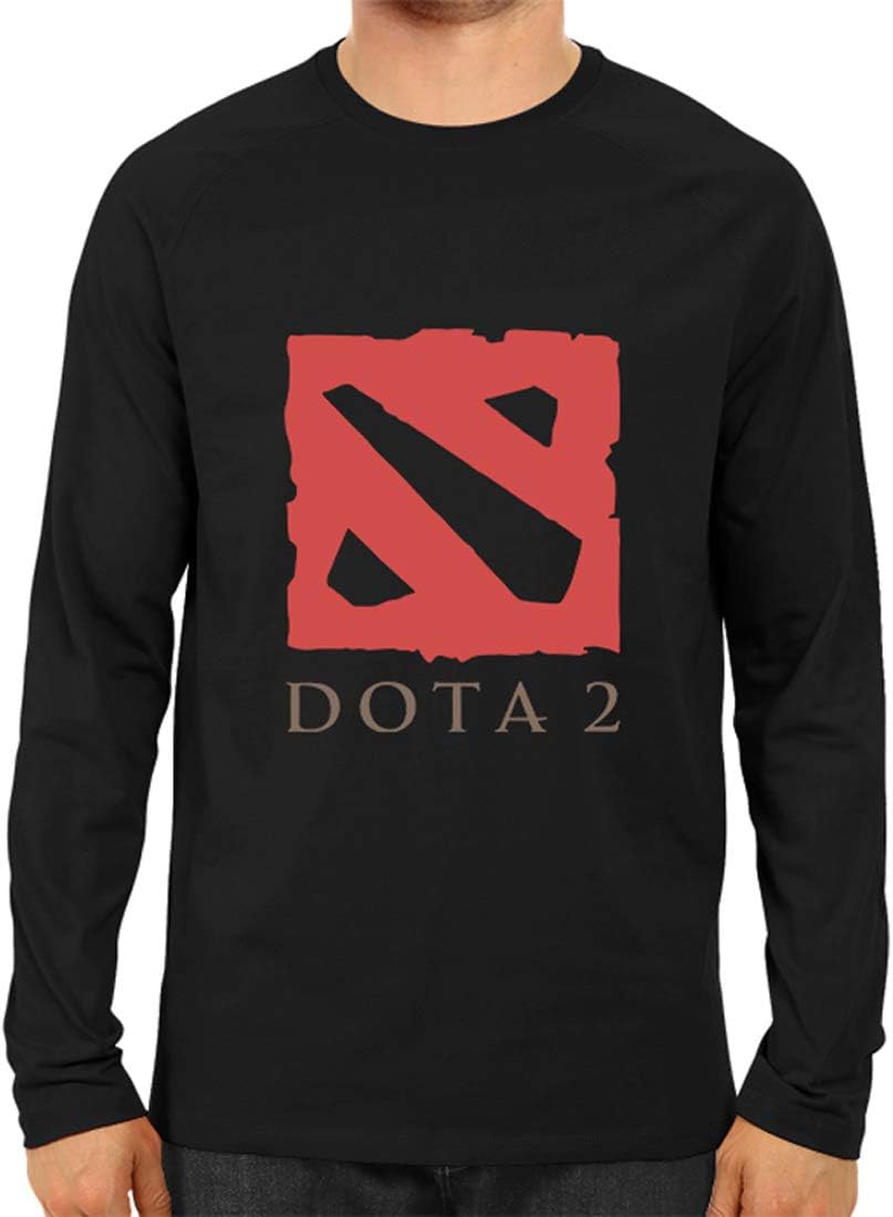 JIKRAA Dota Logo Full Sleeve T-Shirt Black (XL, 42-44)