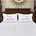 DasyFly I Love My Wifey and I Love My Hubby Couples Pillowcases,His Hers 2nd Anniversary Wedding Gifts for The Couple,Romantic Valentine's Day for Husband and Wife