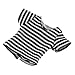 Baoblaze Trendy Elastic Striped Shirt Tops for 12inch Blythe Momoko Pullip Dolls Casual Outfit Clothes Accessories Black