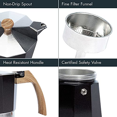 Primula Aluminum Stove Top Espresso Maker, Percolator Pot for Moka, Cuban Coffee, Cappuccino