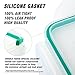 Leakproof Bento Lunch Box - Food Storage Container with Airtight Lid and 3 Removable Compartment Dividers 1.22 QT, Odor Proof, Plastic, Freezer Fridge safe, Microwave Dishwasher safe (1)