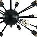 Light Society Sputnik 18-Light Chandelier Pendant, Matte Black, Mid Century Modern Industrial Starburst-Style Lighting Fixture (LS-C115-BLK)
