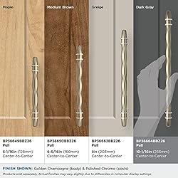 Amerock | Cabinet Pull | Golden Champagne/Polished