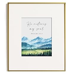 Psalm 23:3 Religious Quotes Wall Art