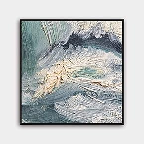 Framed Canvas Wall Art Abstract Color Painting Canvas Prints Home Artwork Decoration for Living Room,Bedroom - 16x16 inches